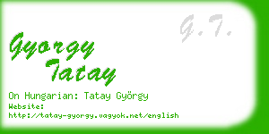gyorgy tatay business card