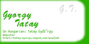 gyorgy tatay business card